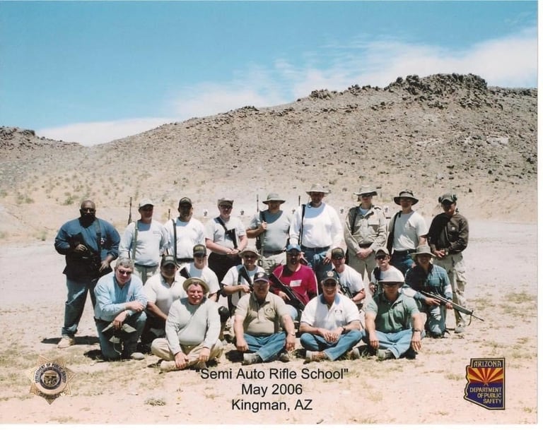 Group photo of Semi Auto Rifle School participants